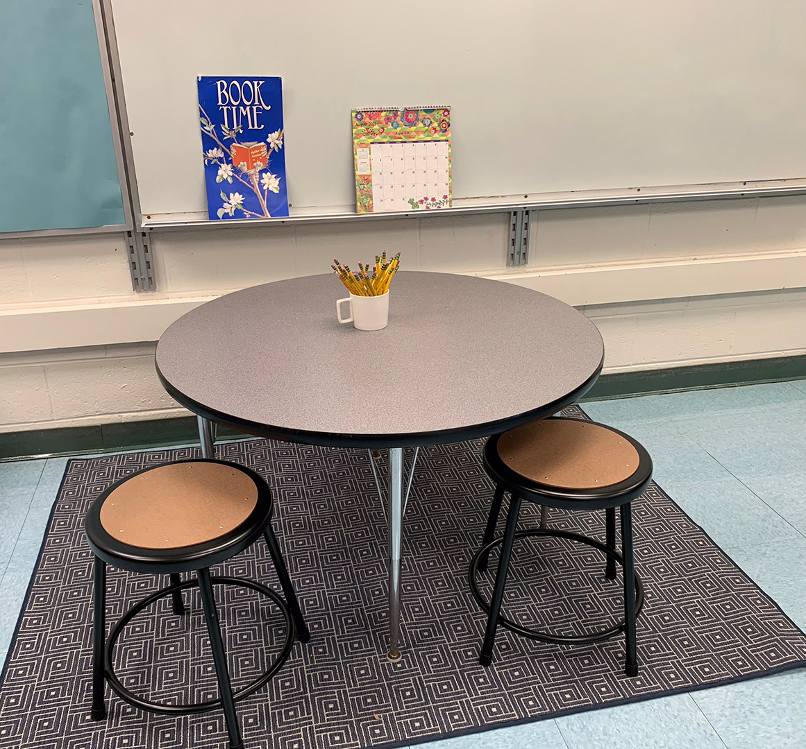 New rug in classroom